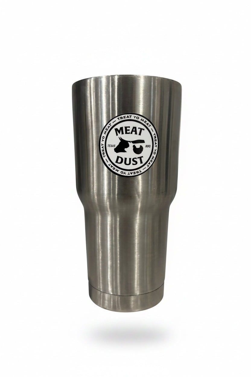 Meat Dust White Circle Sticker - 2”x 2”