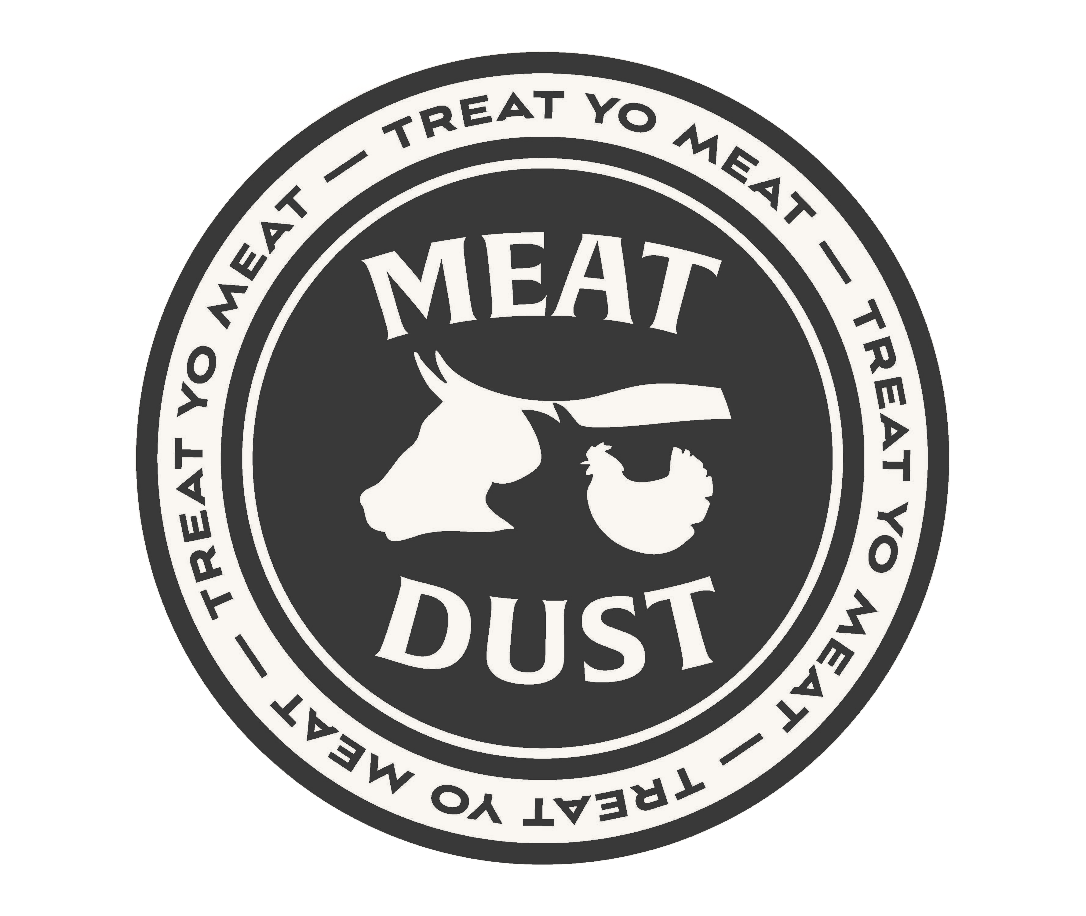 Meat Dust Filled Circle Sticker - Smoked Cream - 3”x3”