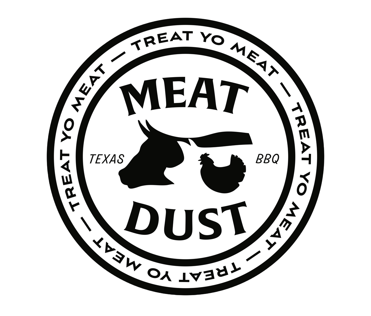 Meat Dust White Circle Sticker - 2”x 2”