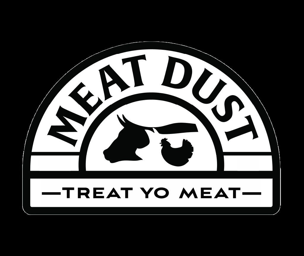 Meat Dust Sticker - White - 2.5" x 3"