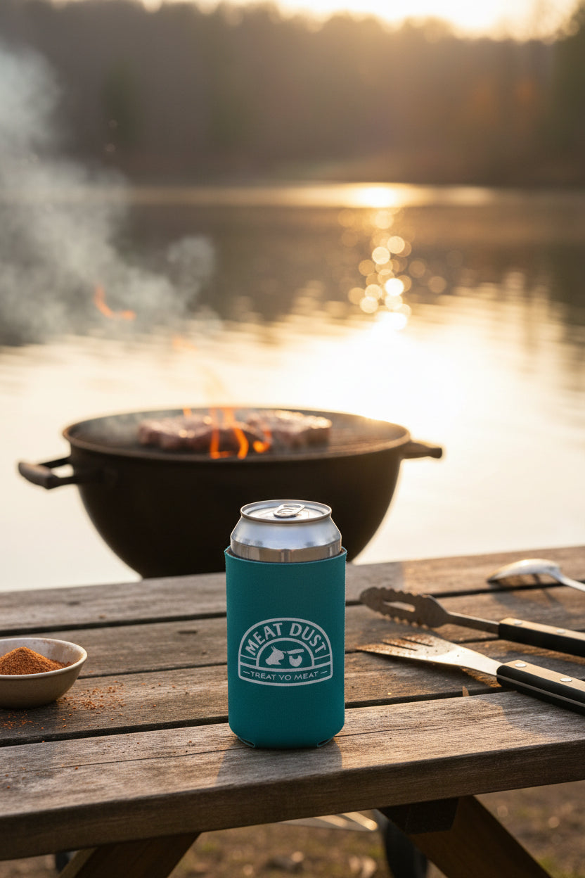 Slim Blue Can Cooler-Neoprene